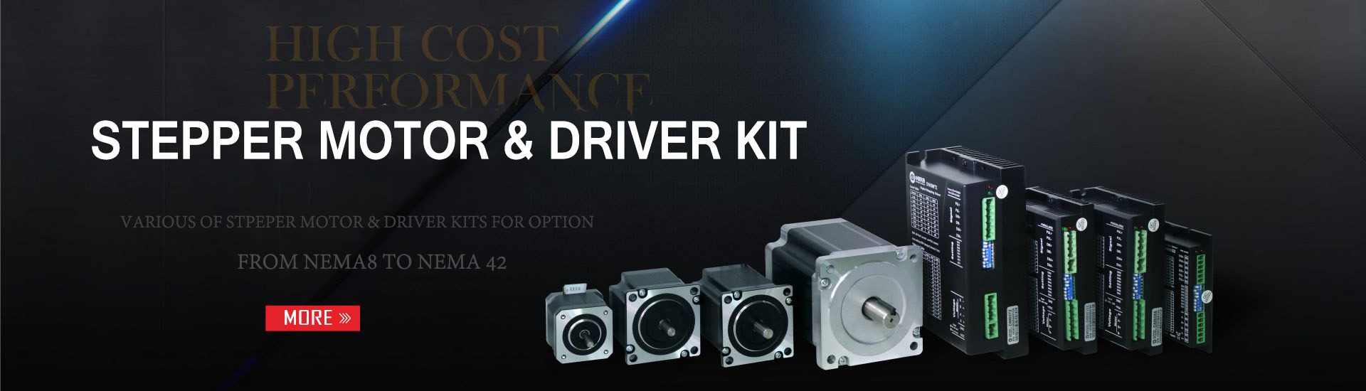 open loop stepper motor and driver kit